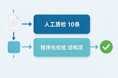 GEO文章发布前10条质检流程示意图